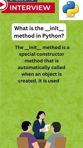 What is the __init__ method in Python? Explained in 15 sec #english #python #computerlanguage