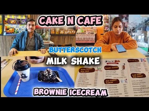 Cake n Café Ashiyana – Butterscotch Milkshake & Brownie Ice Cream Review 😍 #viralvideo #lucknowfood