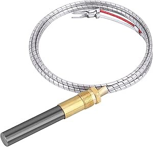 24" 750mv Thermopile Generators 750 Millivolt Thermopile Replacement Part Number R1054,1950-001,071515,53374,7533113 for Gas FirePlace/Water Heater/Gas Fryer Cluster Thermocouple,Stove Accessories