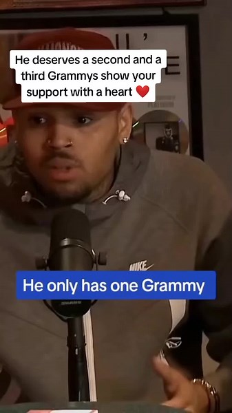 Chris Brown Celebrates Grammy Award Win