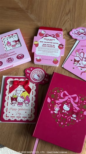 Celebrate love and friendship with the @hellokitty and Friends Valentine's Day collection online at studiooh.com! 💌💖 Featuring sweet-as-can-be stationery and gifting essentials wrapped in blushing pinks, romantic reds, dainty bows, and gold embellishments. Perfect for valentines, galentines, and beyond! #HelloKittybyStudioOh #Sanrio #HelloKitty #ValentinesDay