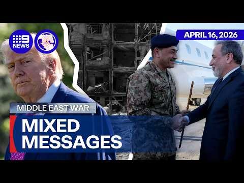 Iran 'fully prepared' for a 'long war' while US expresses optimism for talks | 9 News Australia