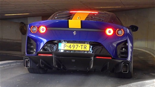 Ferrari SF90 Stradale rear view hybrid supercar design
