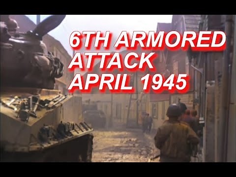 US 6th Armored division attacking near Muhlhausen, Germany April 1945