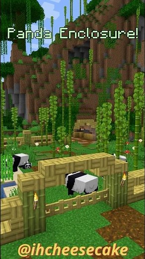 Minecraft Panda Enclosure! #minecraft #minecrafttutorial #panda #minecraftbuild #minecraftpanda