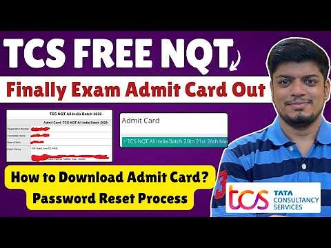 🔥TCS NQT Admit Card Finally Out | How to Download TCS NQT Admit Card 2026 | Exam Date: 20-26 Mar