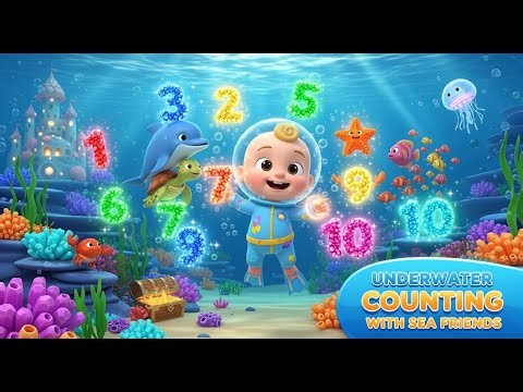Underwater Counting with Sea Friends | Learn Numbers with Ocean Animals | Fun Counting Song for Kids