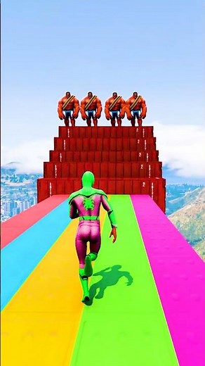 GTA 5 Epic Water Ragdolls | Spider-Man Jumps / Fails ep.14965 #shorts