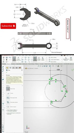 SolidWorks Practice Problem 1.5 | Wrench Modeling Tutorial | Step-by-Step CAD Practice