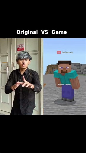 Original VS Game - Uang Kaget #shorts #minecraft #funny