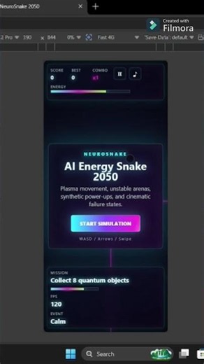 🤯 AI Built the Ultimate Snake Game in 30 Seconds! 🐍🔥 | Day 32 #codewith1000 #shorts #viral #trend