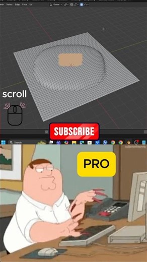 Noob vs Pro: Proportional editing in Blender #b3d #blender #shorts