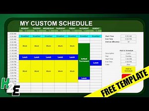 Free Weekly Schedule Template in Excel and Google Sheets