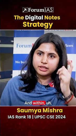 How I Organized Notes for Prelims, Mains & Interview |Saumya Mishra UPSC CSE 2024 #forumias