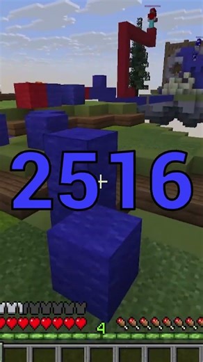 Counting in Minecraft Part 252 #shorts #minecraft #memes