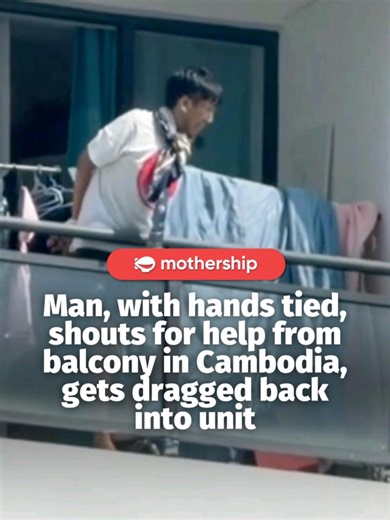 The video was apparently filmed in Sihanoukville, according to a Cambodia-based news page. There is no updates on the man's condition and whether he was rescued as of writing. #fyp #news