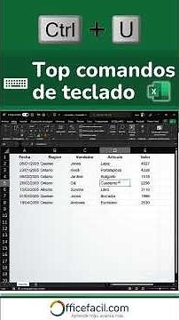 Top comandos de teclado en #excel | atajos de teclado #shorts