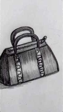 How to draw handbag drawing #easy handbag drawing with pencil shading #drawingshortsdrawingshorts .