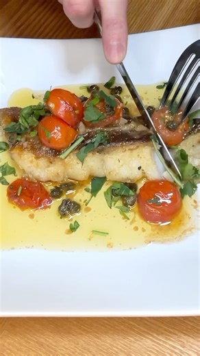 Crispy Skin Cod Poêlé in Butter #shorts