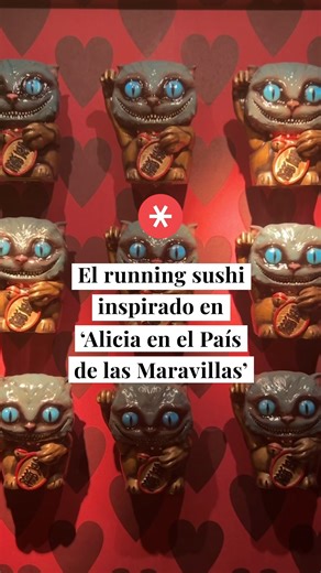 14K views · 67 reactions | [Menú en el link de los COMENTARIOS por 24,95€] The Kaiten Lab Wonderland es un running sushi (makis de todo tipo, tacos de langostino tigre, alitas de pollo gochujang…) que se inspira en la estética onírica y lisérgica de ‘Alicia en el País de las Maravillas’. 彩♠️ Cuando crees que no cabe un restaurante más estrambótico en Madrid, aparece @thekaitenlab.   Manuela Malasaña, 5 | Madrid Secreto | Facebook