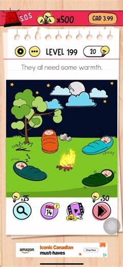 Brain test Level 199 make Miracles warm fir the baby