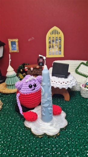 Interior candle ✨️#minicandle #miniature #candles #diy #candlemaking #christmas #newyear #asmr