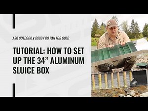 ASR Outdoor: 34 Inch Aluminum Rubber Matting Sluice Box Set Up