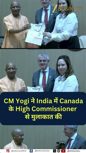 UP CM Yogi Adityanath Holds Meeting with Canada Envoy Christopher Cooter