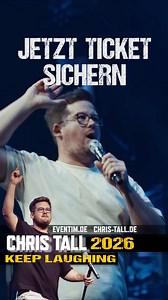 Gemeinsam lachen – jetzt erst recht. 😍 Nach der Tour ist vor der Tour – und ich kann’s kaum erwarten! Mit „KEEP LAUGHING“ geht’s 2026 weiter – ich freue mich auf Euch! 🎟️ Jetzt Tickets sichern! | Chris Tall