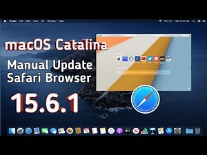 Manual Update Safari Browser macOS Catalina