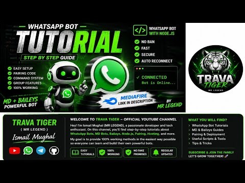 WhatsApp Base Bot Series | Easy Step-by-Step Guide by @TRAVA-TIGER