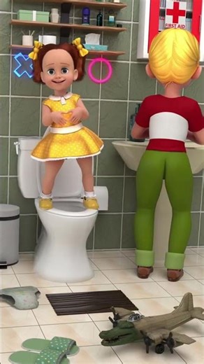 Funny Kids Toilet Training | Cartoon Animation Comedy Shorts