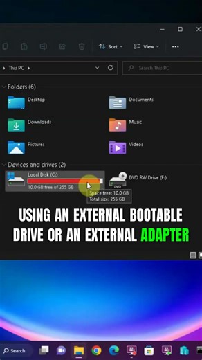 Urgent warning to free disk space before system fails #windows11 #window10