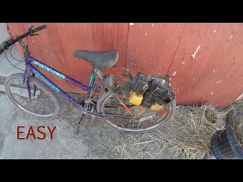 HOW TO BUILD A WEED WACKER BIKE (simple)