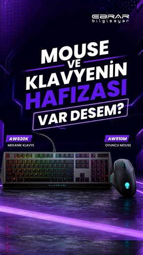 Alienware AW620M & AW510K | Mouse ve Klavyede Bu Özellikleri Biliyor muydunuz?