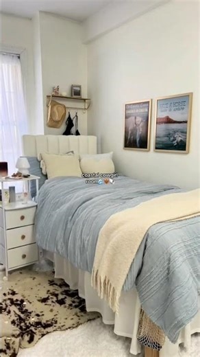 Coastal Cowgirl Dorm Setup🤠 #DormEssentials #DormDecor #CollegeGirls