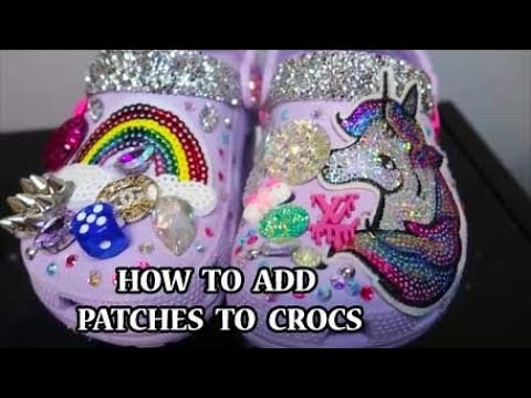 DIY-HOW TO APPLY SEQUIN PATCHES TO YOUR CROCS- CUSTOM BLING CROCS