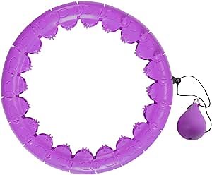 Hoola Hoop for Adults Weight Loss - Hula Circle Weighted Hoops 2 in 1 Fitness Weight Loss Massage Non-Fall Exercise Hoops with 24 Detachable Knots Adjustable Auto-Spinning Ball for Adult