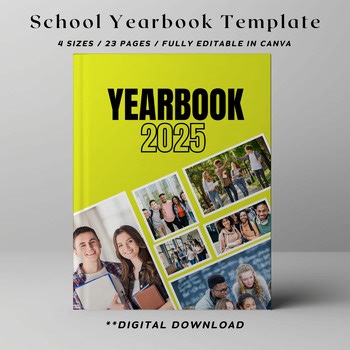 High School Yearbook Template | Editable Yearbook Pages for Students & Staff