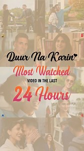Ishq dhadka hai by seeing all the love for #DuurNaKarin! The most-watched video in the last 24 hours on YouTube! ❤️ #DuurNaKarin song out now - Link in bio! #KhelKhelMein releasing in cinemas on 15th August 2024 #GameIsOn @akshaykumar @taapsee @fardeenfkhan @vaanikapoor @ammyvirk @adityaseal @jaiswalpragya @tanishk_bagchi @sajiali78 @vishalmishraofficial @zarakhan @nabeelshaukatali @kumaarofficial #KhadimHussain #BhushanKumar #KrishanKumar @vipuldshahofficial @ashwinvarde @bahlrajesh @shashi_sin