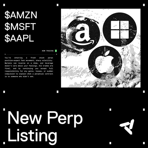 1/ AMZN, MSFT, and AAPL perps are live on Nado. Up to 20x leverage. Use BTC, ETH, USDT0 or NLP as collateral.Add META, GOOGL, NVDA, and TSLA (already live) and that's the full US megacap tech sweep, now tradeable as perps on-chain.