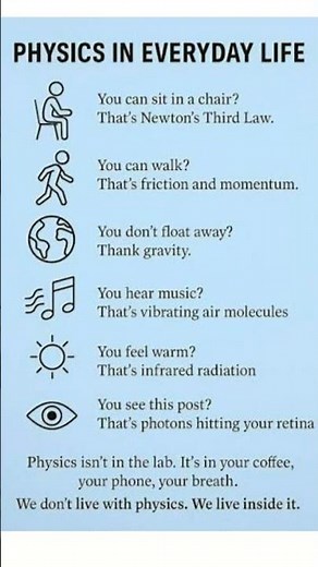 Physics in daily life