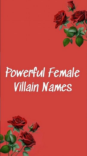 Powerful Female Villain Names