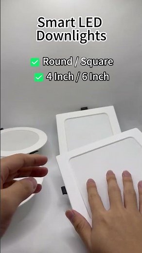Smart LED Downlight Tuya Remote Control Round Square Alexa Voice Control Showcase 12w 18w