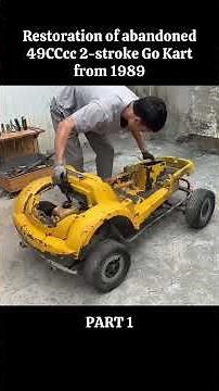 RESTORING an Abandoned 1989 49CC 2-Stroke Go Kart from Scratch? #automobile #carrestorationproject