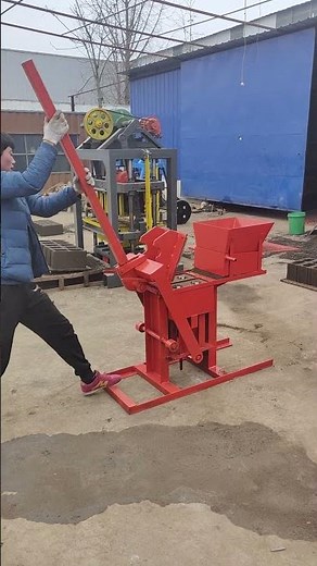 hand press QMR2-40 manual clay mud earth soil interlock brick making machine make different bricks