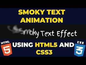 Smoky Text Animation using Pure HTML 5 & CSS | CSS Animation Effects
