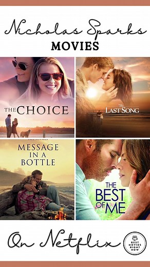 Nicholas Sparks Movies On Netflix 👌😍 Here’s the complete library of Nicholas Sparks Movies on Netflix available to stream. These are only a few options for Love Movies on Netflix. 📍🧸 ❣️ https://bestmoviesrightnow.com/nicholas-sparks-movies-on-netflix/ #NicholasSparksMovies #RomanticDramas #LoveStories #NetflixandSparks #HeartwarmingFilms #TearJerkerMovies #EmotionalJourneys #UnforgettableRomance #BookAdaptations #MovieNight #FeelGoodMovies #TrueLoveOnScreen #BingeWatching #RelationshipsOnFil