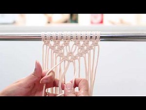 Macrame Triangle pattern using square knots | Easy macrame pattern for beginners
