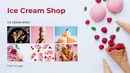 Ice cream shop - Html Code Example by Nicepage